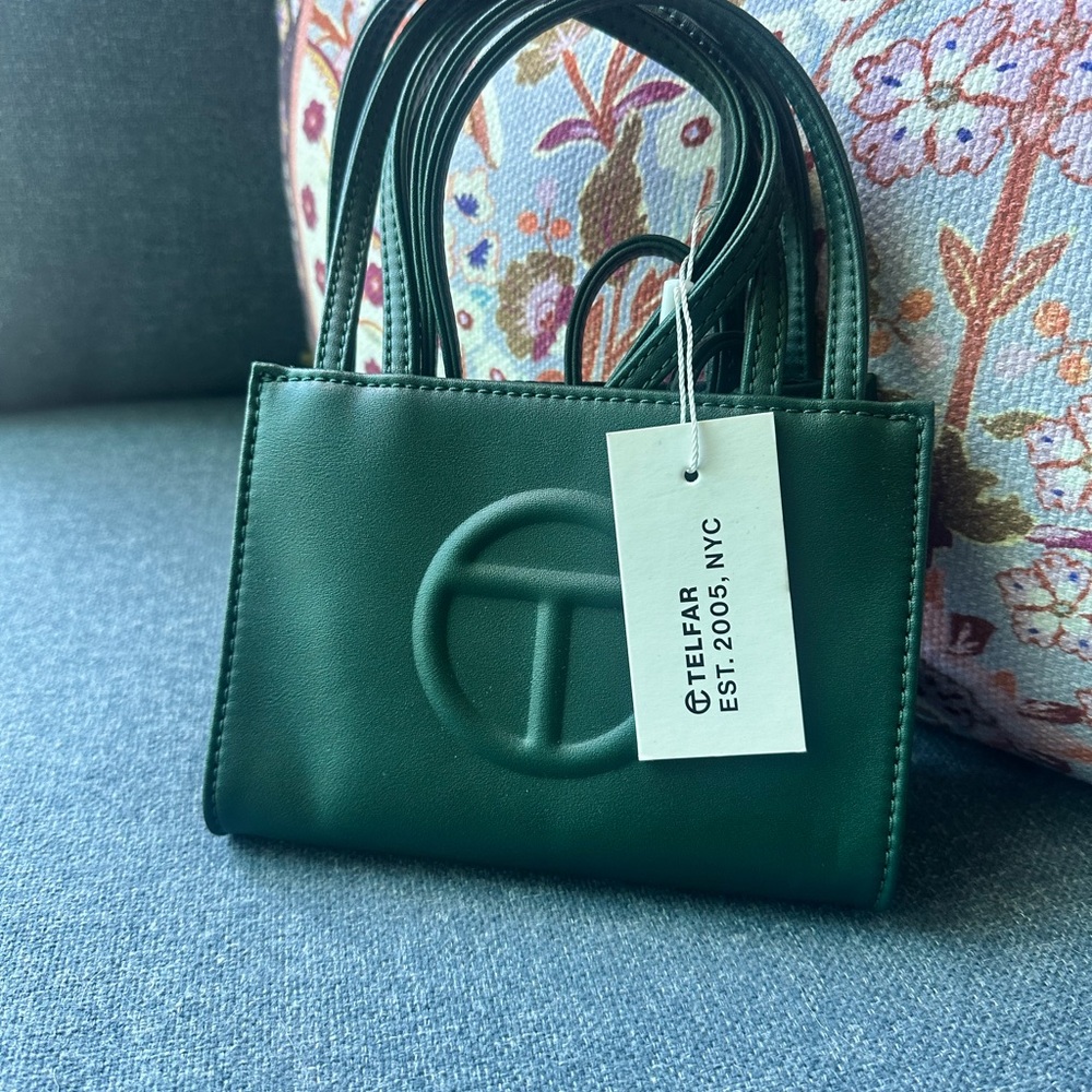 Telfar small shopping bag dark olive